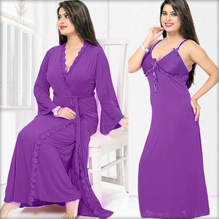 Purple Flourish Nightywear - FL-0043