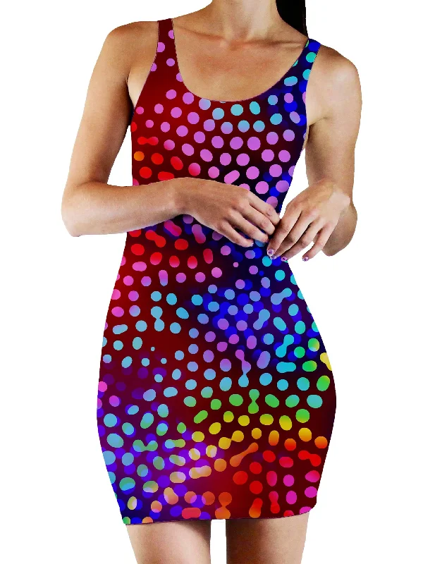 Solar Dots Bodycon Mini Dress