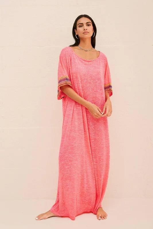 Mesh Sleeve Maxi Dress