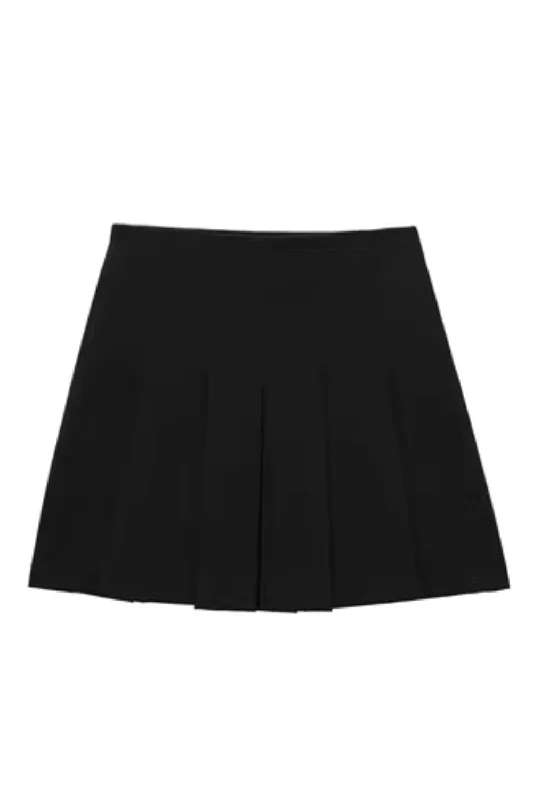 'Jackie' Wide Pleated Mini Skirt