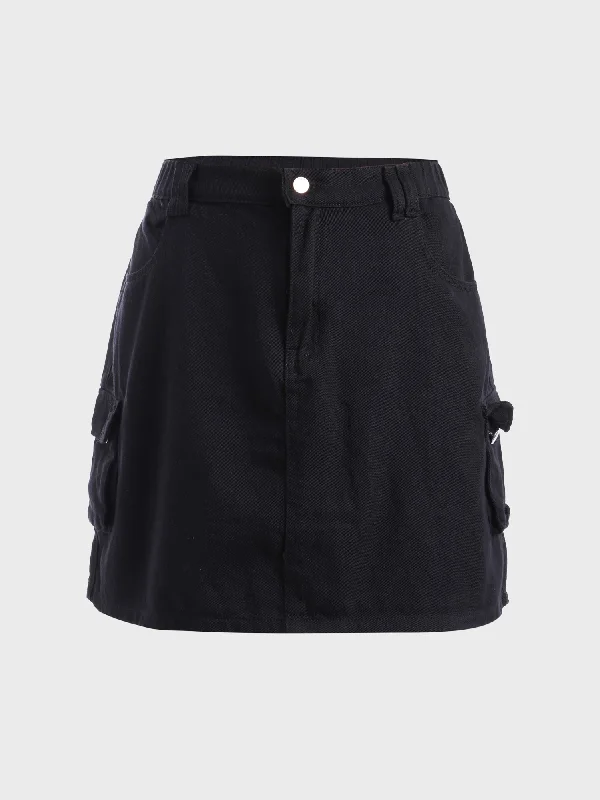 Midsize Chic Style Cargo Mini Skirt