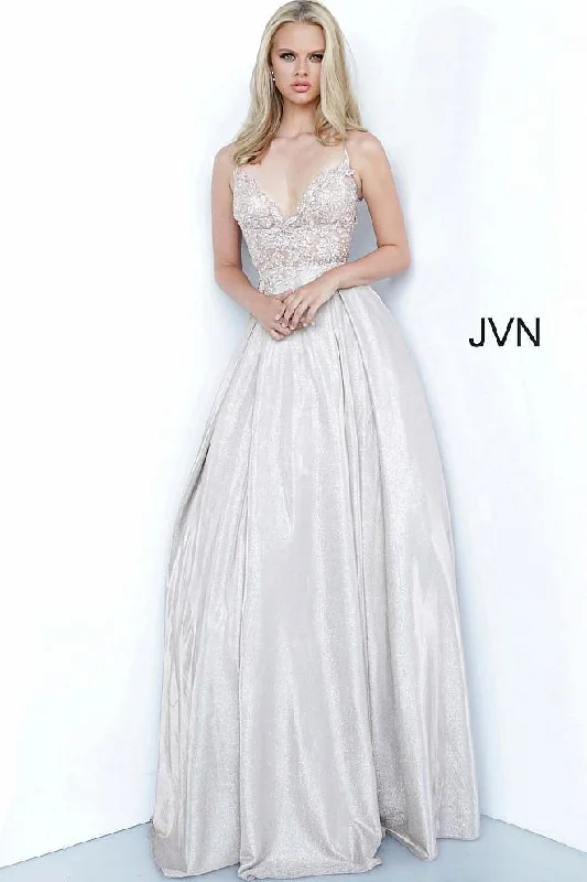 Jovani 2206 Long Spaghetti Strap Prom Ball Gown