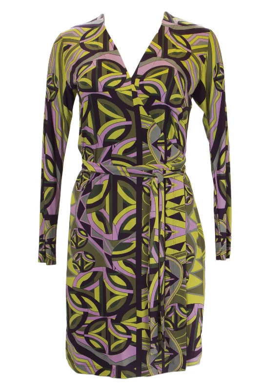 ANALILI Women's Floral Print Long Sleeve Wrap Dress 1178W07 Sz Small Garden