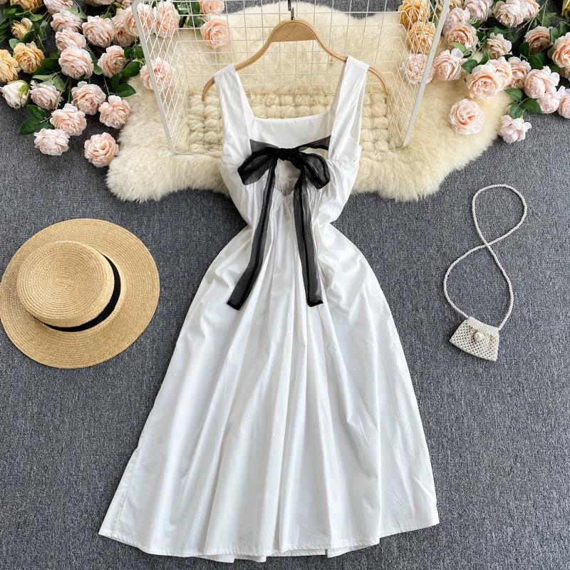 Cute A line bow dress fashion dress  599