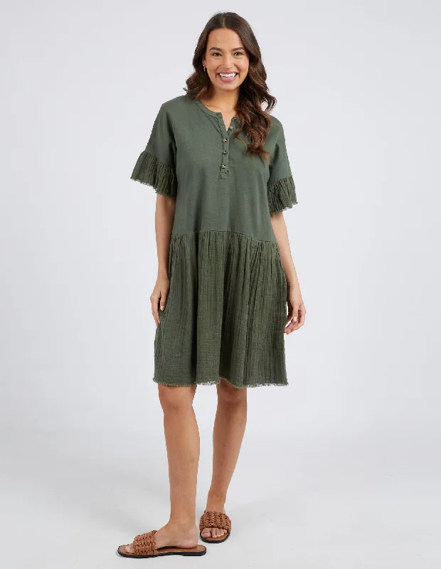 Elm Fable Dress Khaki