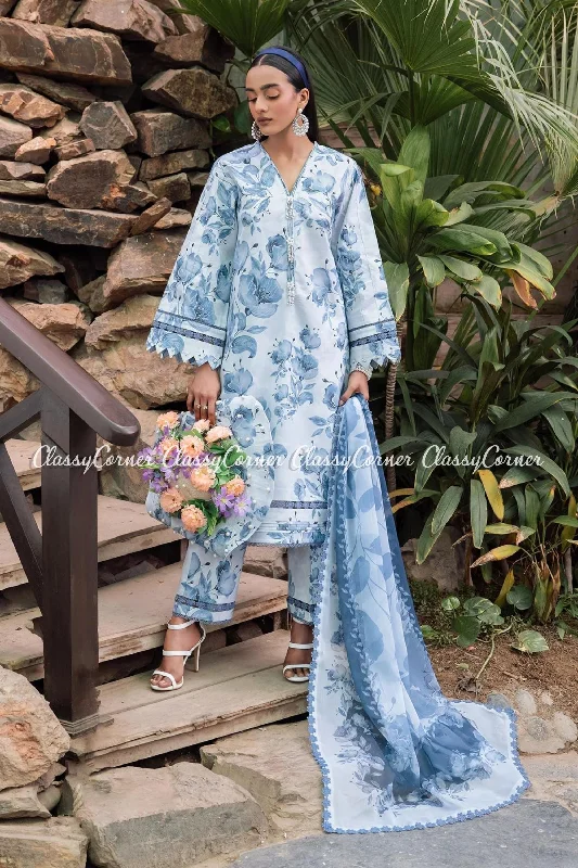 Floral Printed Lawn Pakistani Suit