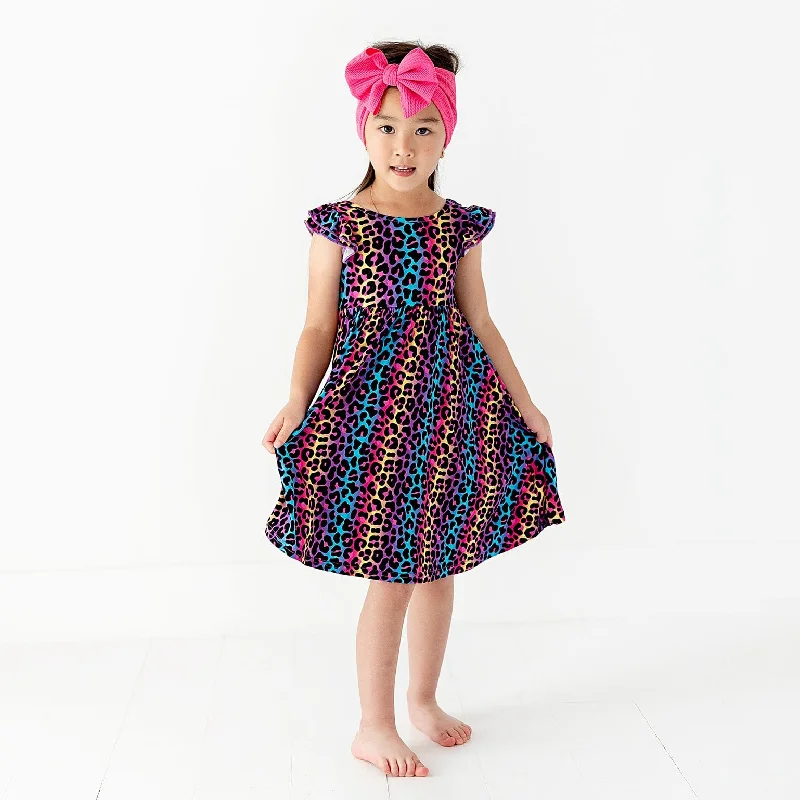 Livin' La Cheetah Loca Girls Dress - Cap Sleeve