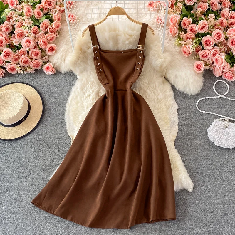 Lovely A line corduroy dress fashion dress  392