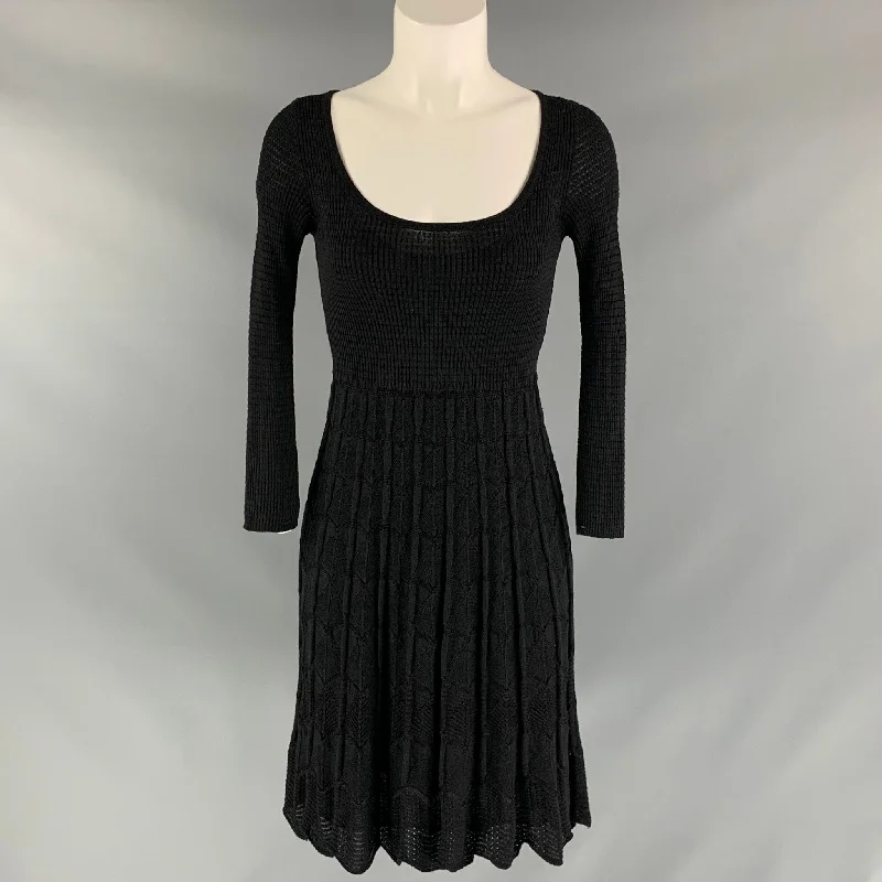 M MISSONI Black  Knitted Size 6 Dress