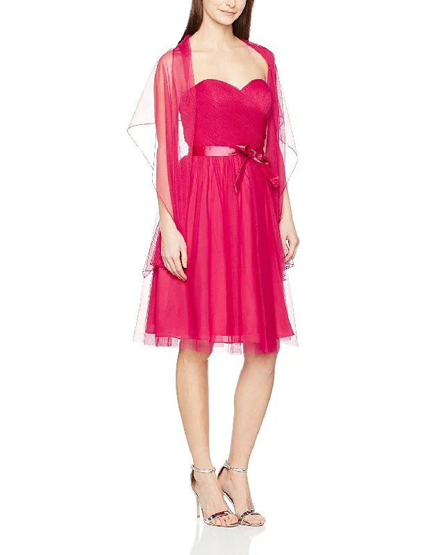 Mascara Women's Nett Bow Gown Dress Magenta