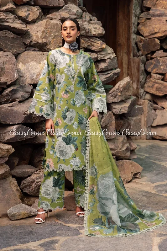 Pakistani Floral Lawn Salwar Kameez