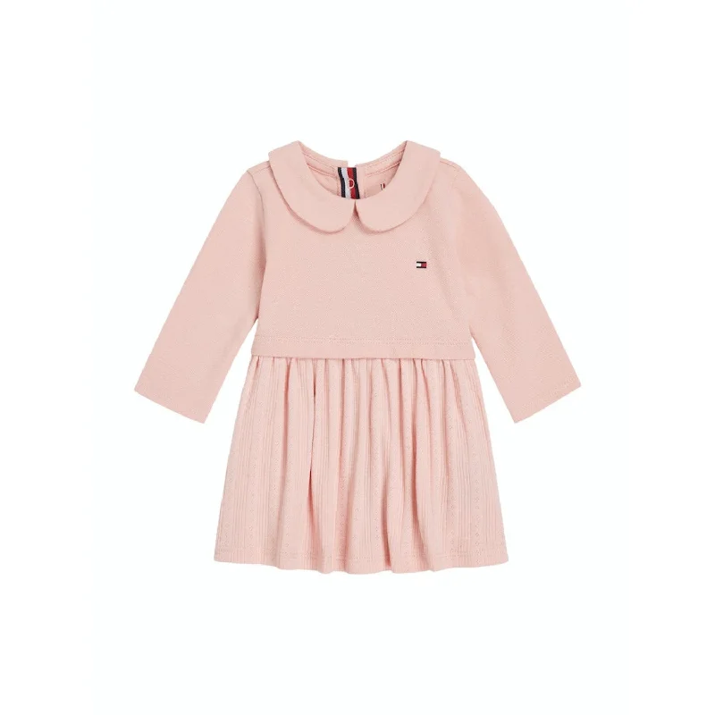 Tommy Hilfiger Soft Rose Pique Pointelle Regular Dress Ls