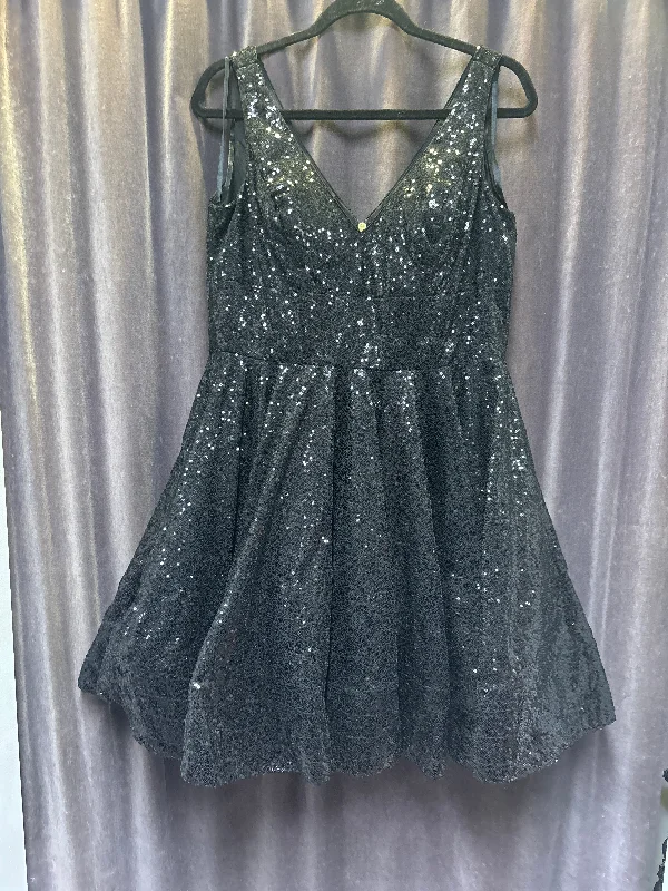 Ieena Sequin Flounce Sleeveless Evening Dress - Size 12